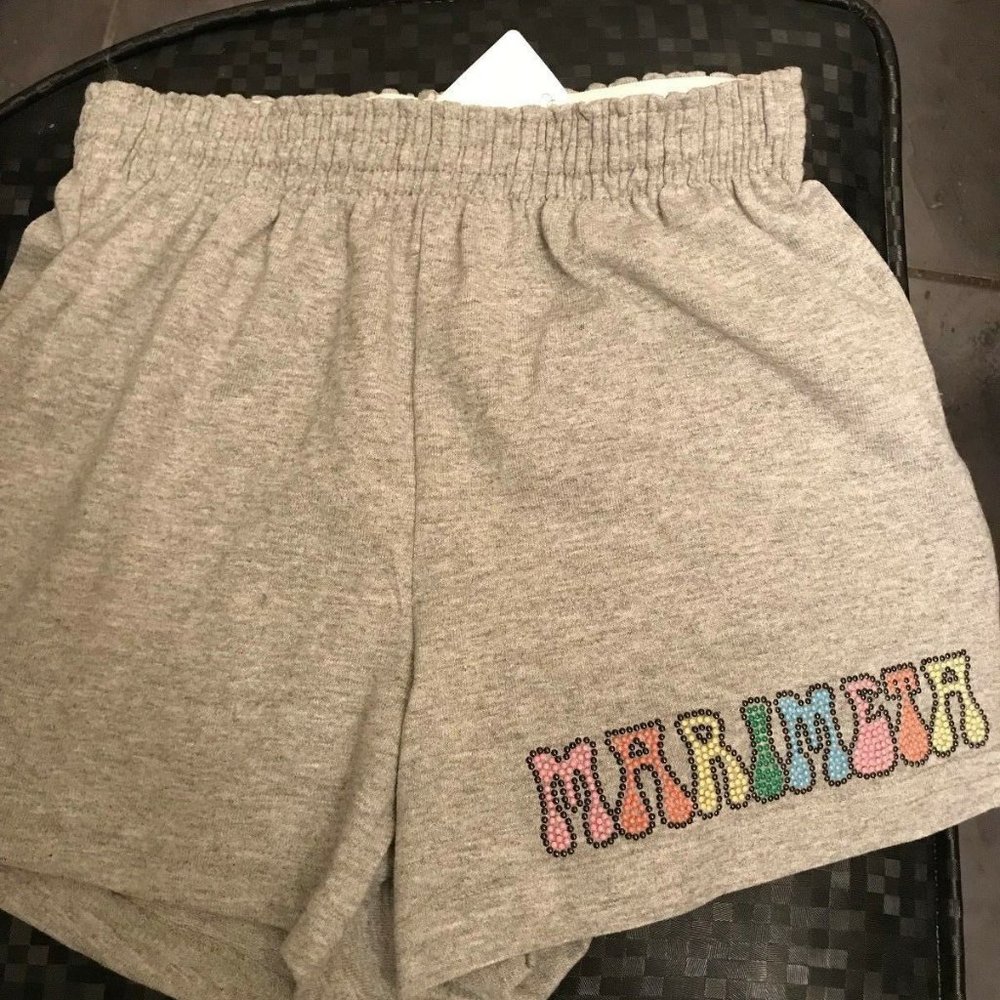 SOFFE GRAY CAMP MARIMETA BEADED SHORTS YOUTH